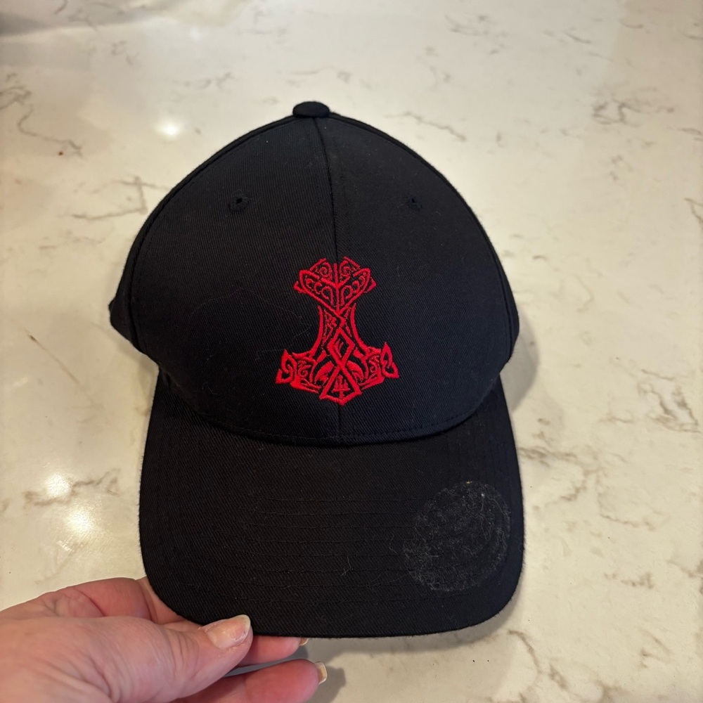 Odin War Hammer Embroidered Baseball Cap Norse Mythology Dad hat